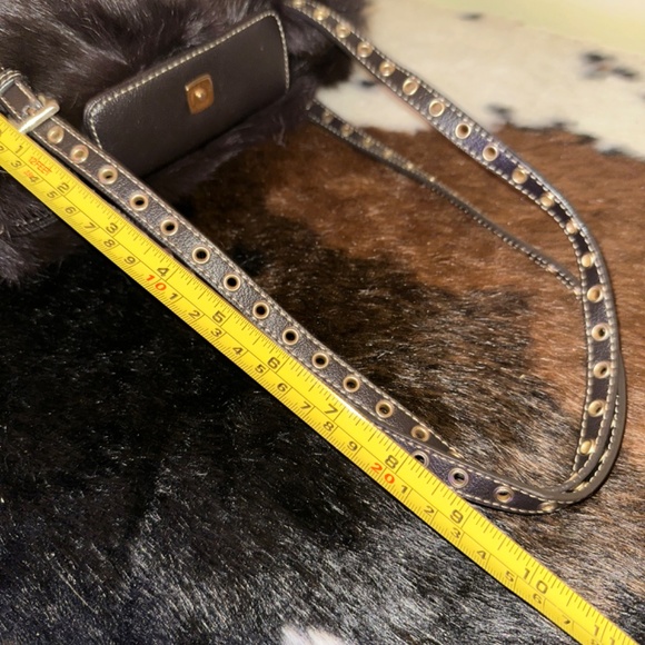 Brown Refurbished Real Rabbit Fur Purse Original Liz Claiborne Design/Handmade - Picture 9 of 10